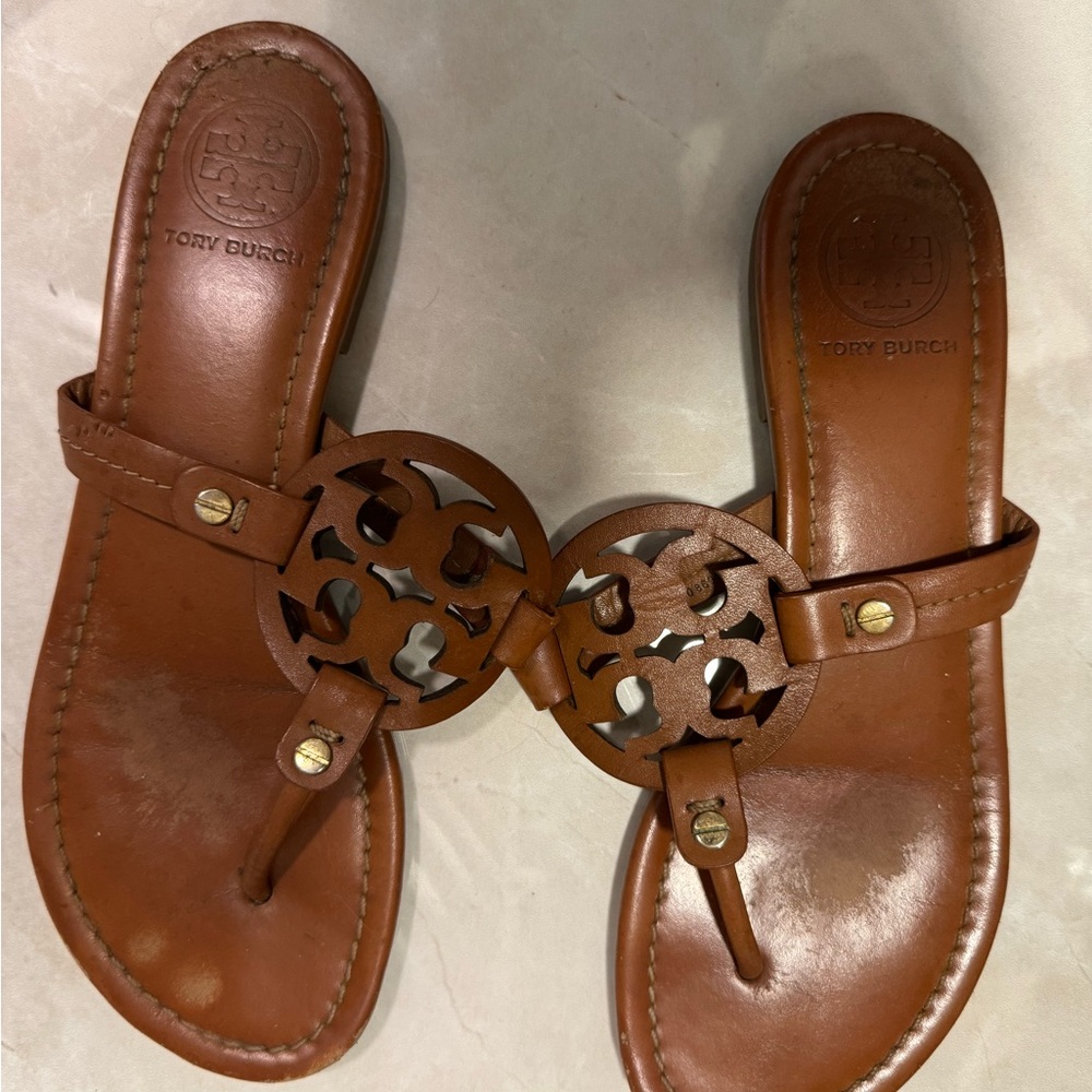 Tory Burch Tan Leather Sandals